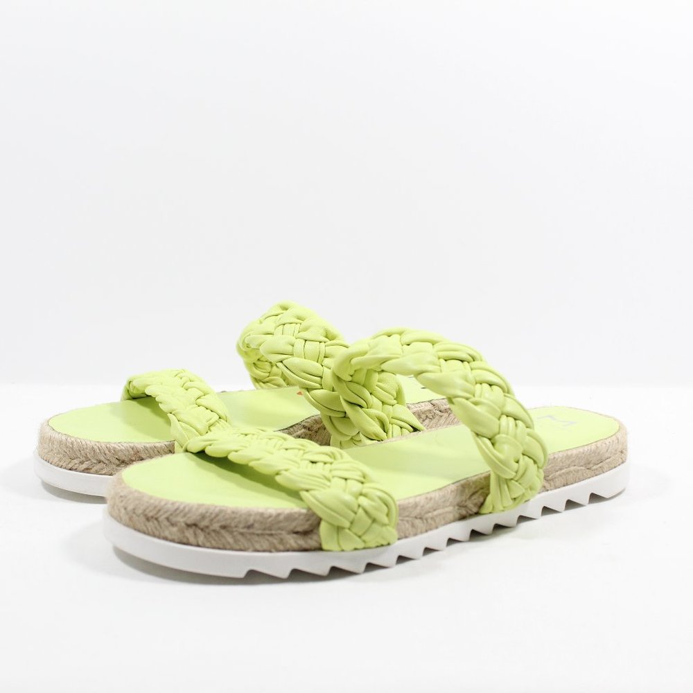 Marc Fisher Jaimee Espadrille Slide Sandal - Lime Green 6.5M